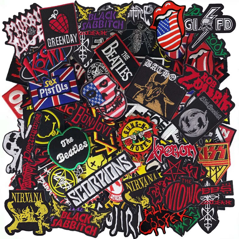 Iron on Patch Music Band Punk Rock N Roll Heavy Metal Reggae Wholesale Random - Image 1 of 4