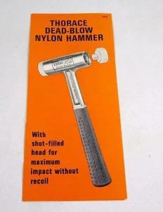 vintage Thorace Dead-Blow Nylon Hammer Pamphlet - Foto 1 di 3