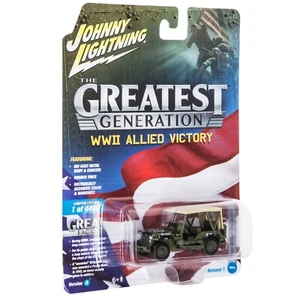 JOHNNY LIGHTNING JLCP7064 WWII ALLIED VICTORY WILLYS MB JEEP 1:64 DIECAST GREEN - Picture 1 of 1