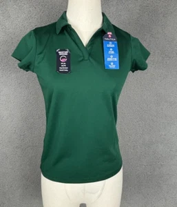Nautica Girls' Youth Uniform Plus Performance Knit Polo Shirt Green Medium NWT's - Picture 1 of 10