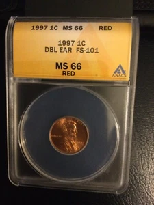 1997 Double Ear Double Die Graded MS66 - Picture 1 of 4