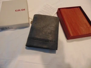 ITALIENISCHE DESIGNER GELDBÖRSE "GIUDI", ITALIEN LEDER. 5" x 4" - Bild 1 von 6