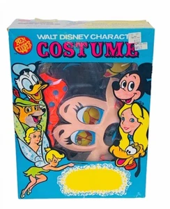 Minnie Mouse Costume Ben Cooper Mask 1976 Disney box character vtg RARE kid nib - Picture 1 of 6
