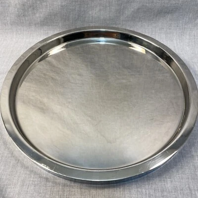 Modern Round Silver Tray  13 1/2” - Image 1 of 2