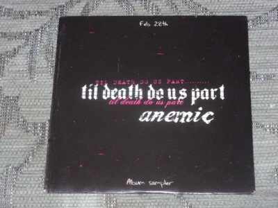 Anemic:  Til Death Do Us Part   CD Sampler 3 track promo  NM - Image 1 of 2
