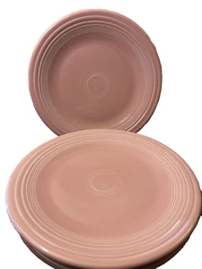 Vintage Fiestaware Dinner Plates Rose Pink Homer Laughlin 10½" Set of 4 - Picture 1 of 10