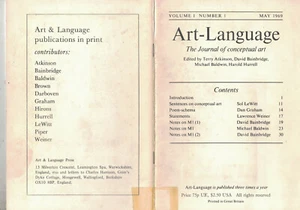 Art-Language (Vol. 1, No. 1, May 1969) / ATKINSON \ the journal of concept art - Picture 1 of 2