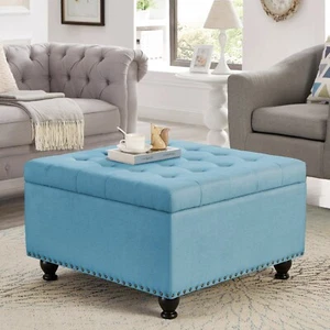 Storage Ottoman Bench button tufted Coffee Table Footrest for LivingRoom Bedroom - Picture 1 of 58