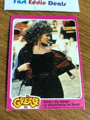 1978 O-PEE-CHEE GREASE THE MOVIE FRENCH CARD 43 OLIVIA NEWTON JOHN CANADA SANDY - Image 1 of 2
