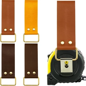 Jetec 4 Pieces Leather Belt Clip Tape Measure Clip Measuring Tape Clip Tool Belt - Bild 1 von 12