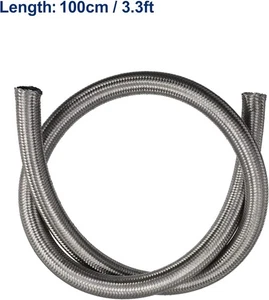 Manguera de combustible AN8 3,3 pies 1/2 aceite gas línea coche acero inoxidable manguera de malla trenzada - Imagen 1 de 12