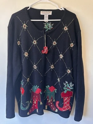 Cárdigan Suéter Vintage Reliquia Coleccionables Navidad Talla 2X Foto 1 de 4