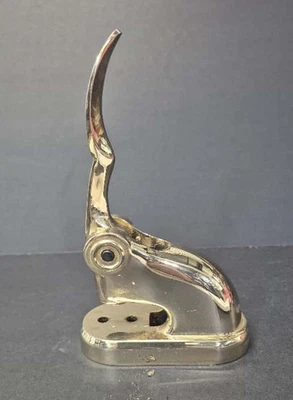 Vtg Sol Brass Notary  Seal Embosser with Die Insert Heavy Duty 6.5x4" - Photo 1/4