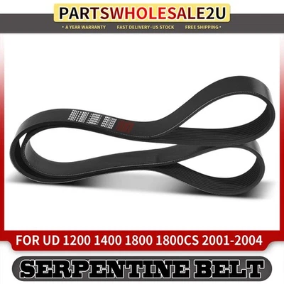 Cinturón serpentino ventilador y alternador 49,91 pulgadas para UD 1400 1200 1800 2001-2004 Foto 1 de 4