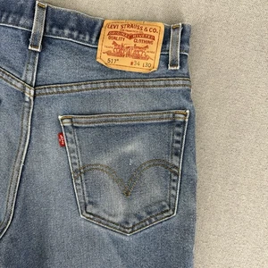 Vintage Levis 517 Jeans Herren 34x30 passt 31x30 blau Bootcut Pocket Fade Western - Bild 1 von 14