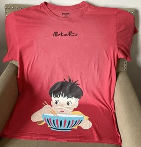 Ponyo Red Men’s Anime Eating Soup T Shirt Size Ex Large - Picture 1 of 8