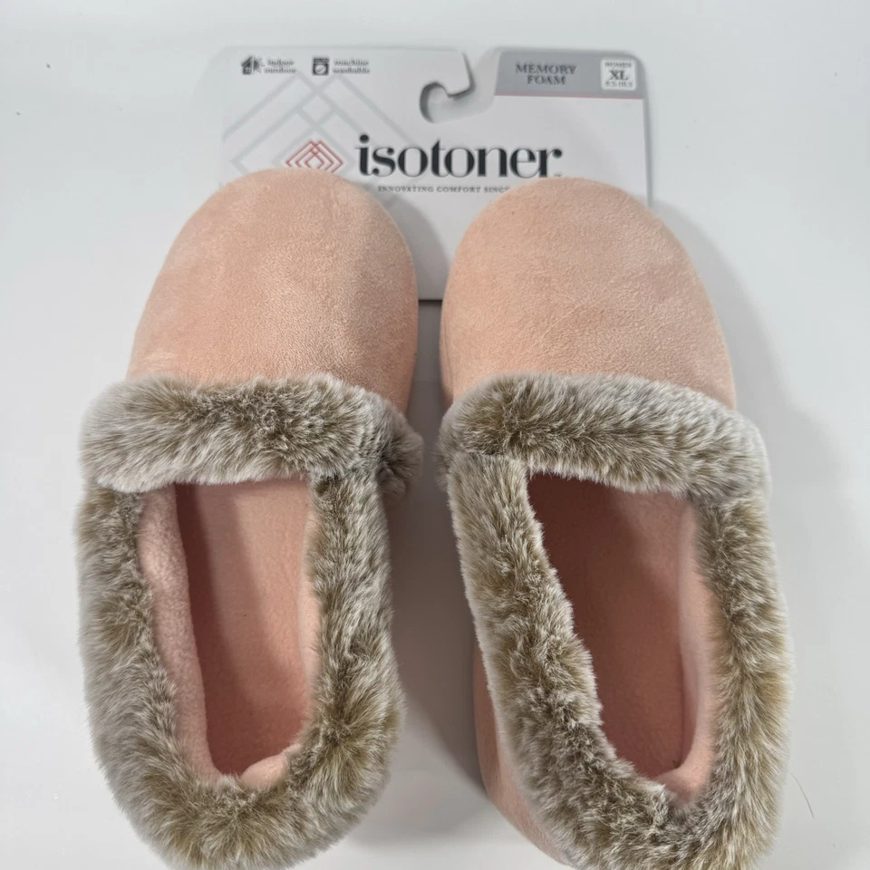 Zapatillas Isotoner Mujer XL 9.5-10.5 Rosa Espuma con Memoria Noche Arena Lavables Nuevas en Caja Foto 1 de 4