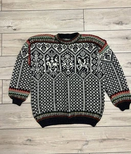 Vintage Dale of Norway 1994 Lillehammer Grobstrick Wollpullover Pullover XL - Bild 1 von 12