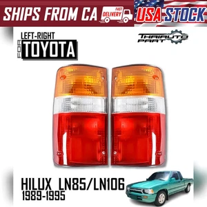 Pair Tail Light Lamp 4 Screw Fit Toyota Hilux N80 90 N100 N110 Pickup 1989-97 - Picture 1 of 8