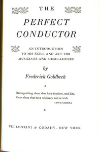 THE PERFECT CONDUCTOR Frederick Goldbeck Vintage HB 1951 skill & art music - Picture 1 of 4