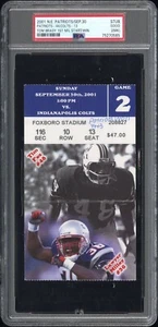 Tom Brady’s Debut As Patriots Starting Quarterback / First Win Ticket 9/30/2001 - Picture 1 of 2