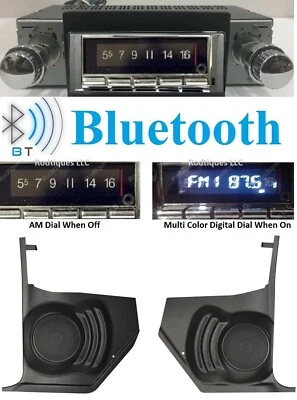 1966 Chevelle El Camino Malibu Bluetooth Radio Stereo Kick Panels No AC 740 - Image 1 of 3