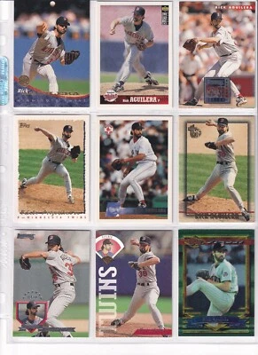 Лот из 9 бейсбольных карточек с Риком Агилерой из Minnesota Twins Boston Red Sox - Изображение 1 из 2