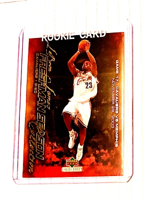 Baloncesto Lebron James Rookie 2003 Upper Deck #17 Freshman Gold Collection LA 1 Foto 1 de 4