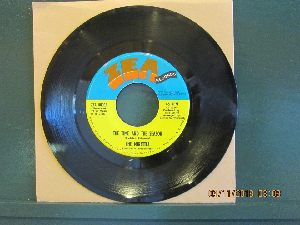 The Mirettes Ain't My Stuff good Enough Zea R&B Soul 45-50002 Ex+/N/M - Image 1 of 2