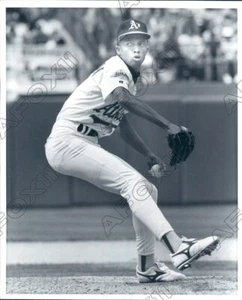 Foto stampa Oakland 1992 un giocatore di baseball lanciatore Johnny Guzman - Foto 1 di 2