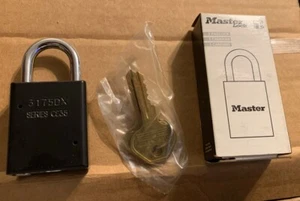 2 Each Master Lock 6835 Series Black Padlock(s) with 2 keys each. - Picture 1 of 2