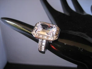 Hand made silver metal crystal ring (size 7 1/2 * weight 8.8 g) - Bild 1 von 5