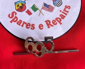 Classic Fiat 500 Polished Chrome “695” Metal Badge 88mmx32mmNew - Picture 1 of 1