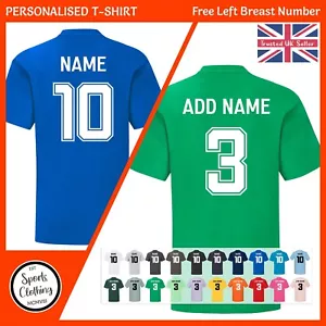 FOOTBALL SHIRT, Add Name and Number / Adult Personalised T-SHIRT - FREE DELIVERY - Picture 1 of 19