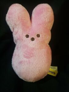  Peeps Plush 6" Pink Bunny Rabbit Stuffed Animal Easter EUC
