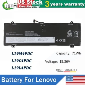 L19M4PDC Battery For Lenovo Ideapad Yoga 7i 7-14ITL5 7-14ARB7 L19L4PDC L19C4PDC - Picture 1 of 18