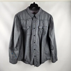 Helix Shirt Men XXL Button Down Long Sleeve Black - Picture 1 of 6