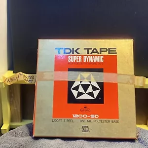 Super Dynamic TDK Reel to Reel Audio Tape 1200-SD 7" New Open Box Master Reel - Picture 1 of 6