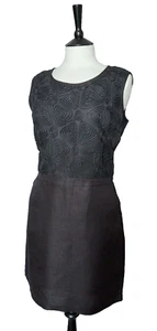 o NWT Next Sheath Dress Size 14 Black Linen Blend - Picture 1 of 9