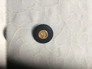 #162 St. John Round Gold Matte Black SJ Logo Replacement Button 7/8” shank - Picture 1 of 2