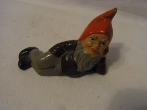 Kleiner Hof Zwerg Lügen Keramik Gartenzwerg Vintage deutsch #M - Bild 1 von 7