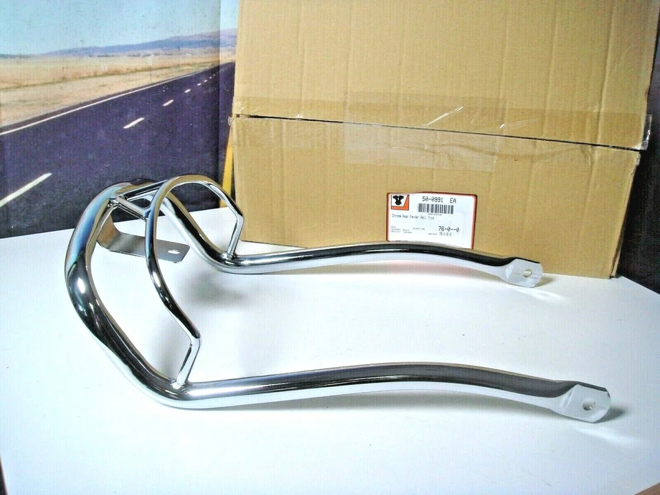 Guardabarros trasero cromado Harley Rail Trim FL 1958-1984 HD 91007-58 V-Twin 50-0991 Y2 Foto 1 de 4