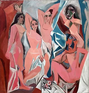 The Young Ladies of Avignon Painting by Pablo Picasso Reproduction - Picture 1 of 3