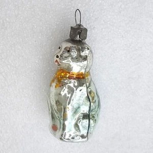 Antique Vintage Russian Glass Christmas Ornament Fir-tree Xmas Decoration Kitten - Picture 1 of 5