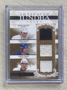 2009-10 Artifacts Tundra Trios Triple Jersey /75 Crosby Gretzky Messier Nice!! - Picture 1 of 7