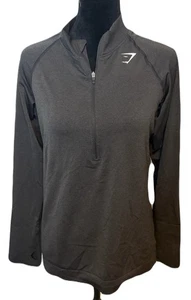 (Gymshark) Quarter Zip Pullover Long Sleeve Workout Top w/ Thumb Holes: Size XL - Picture 1 of 7