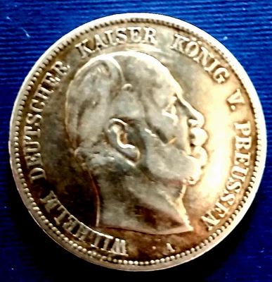 5 Mark Wilhelm Deutscher Kaiser König v. Preussen 1876.  A, Deutsches Reich 1876 - Bild 1 von 2