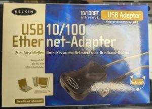 Belkin USB LAN Ethernet Adapter 10/100Mbit, Windows 98/ME/2000 - Bild 1 von 2