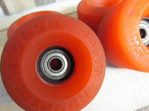 Vintage Kryptonics Orange 70mm Skateboard Wheels / Skate / with Abec Bearings - Picture 1 of 6