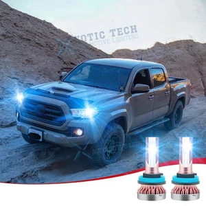 Extremely 8000K Ice Blue COB H11 H9 LED High Beam Bulbs Replacement For Toyota - Picture 1 of 10